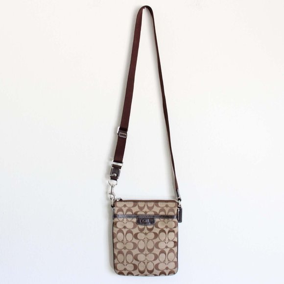 Coach Logo Monogram Canvas Crossbody Bag